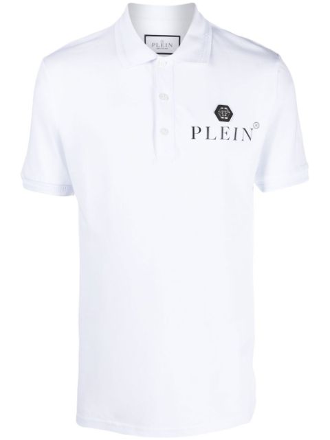 Philipp Plein logo-plaque polo shirt Men