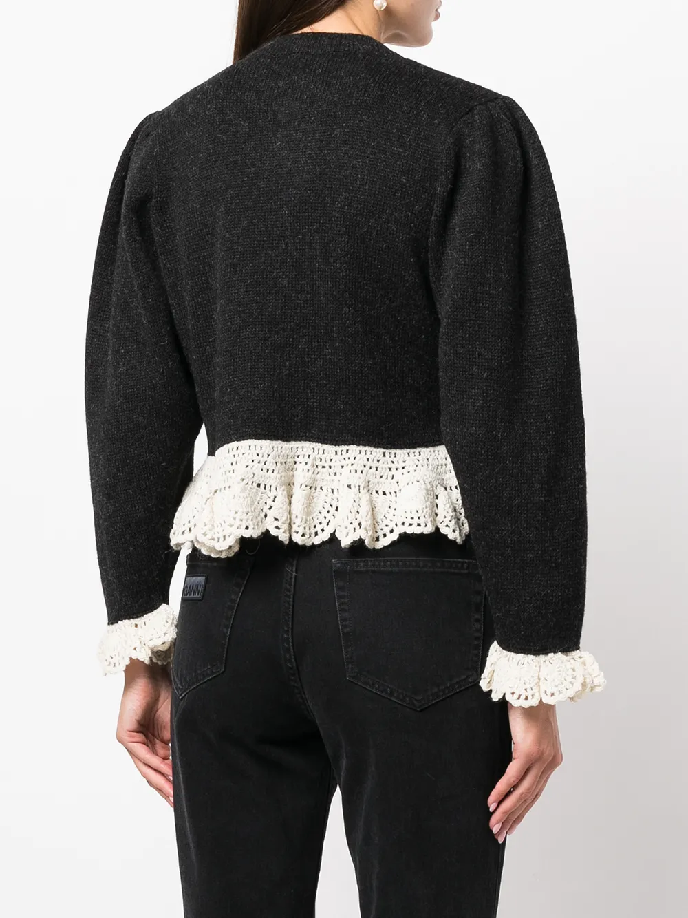 Batsheva Grace Wool Knit Cardigan Farfetch