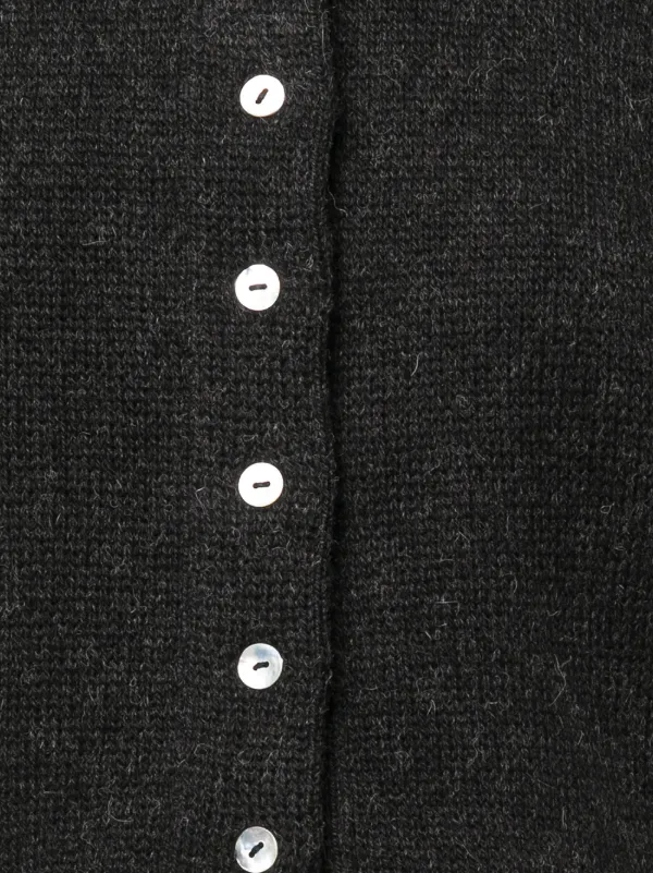 Batsheva Grace Wool Knit Cardigan - Grey