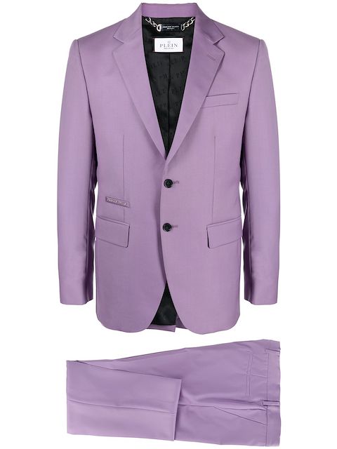 Philipp Plein logo-plaque single-breasted suit