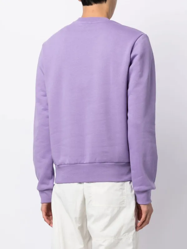 purple crewneck sweatshirt