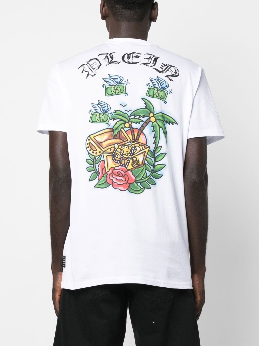 Shop Philipp Plein Hawaii Gem-print T-shirt In White