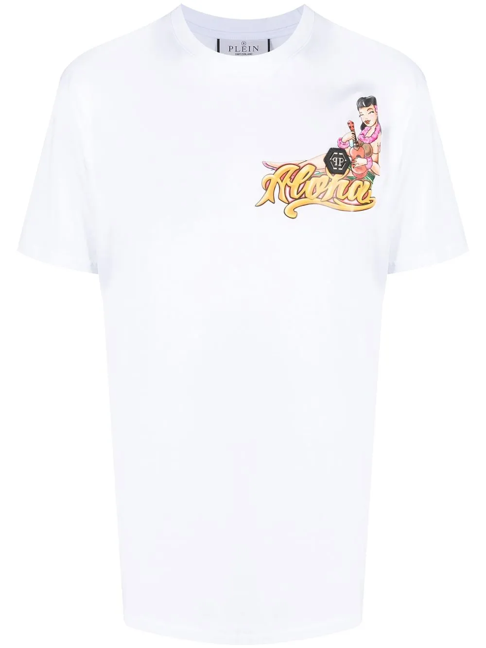 Philipp Plein Hawaii-print T-shirt In White