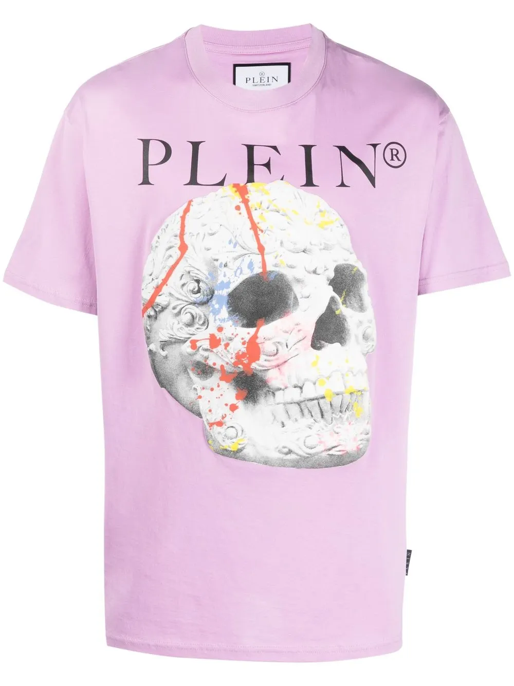 

Philipp Plein Skull-print cotton T-shirt - Purple