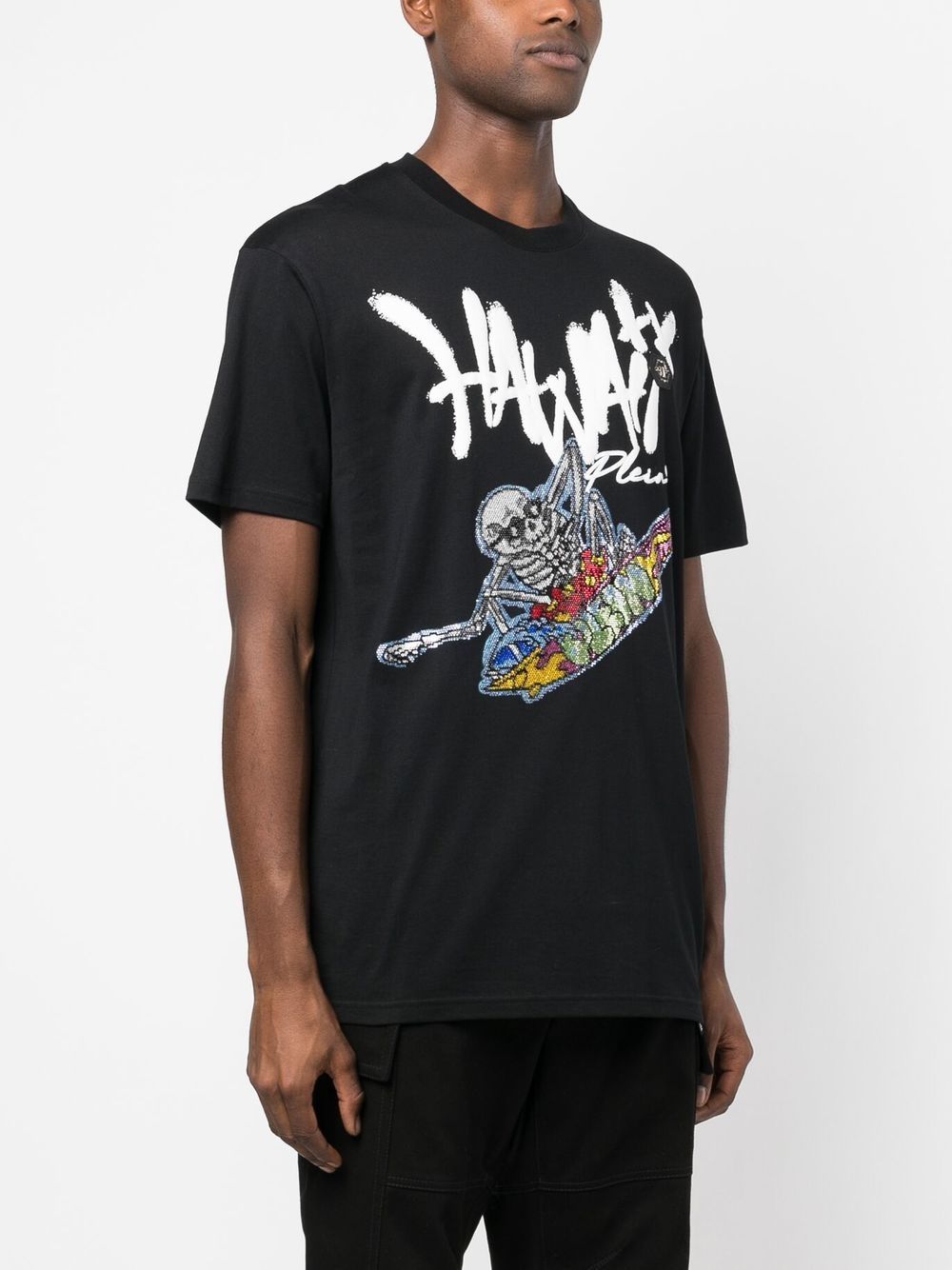 Shop Philipp Plein Graphic-print Short-sleeved T-shirt In Black