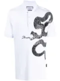 Philipp Plein graphic snake polo shirt - White