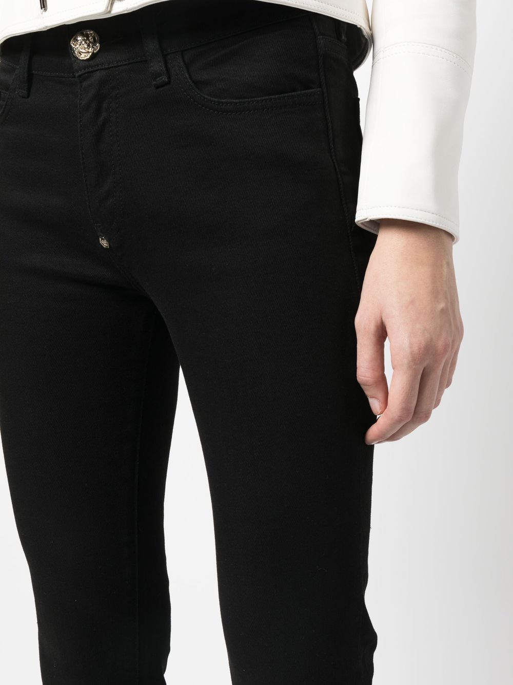 Shop Philipp Plein Straight-leg Jeans In Black