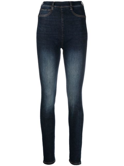 Philipp Plein high-waist zip-up jeggings Women