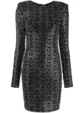 Philipp Plein sequin-embellished monogram mini dress - Black