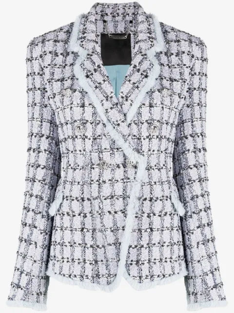 Philipp Plein tweed button-up blazer
