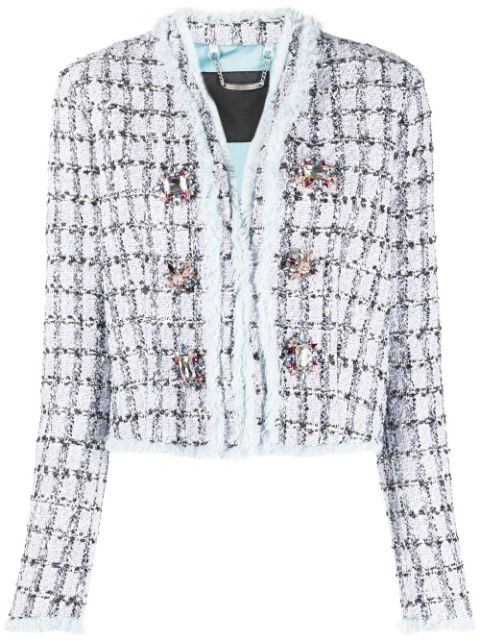 Philipp Plein single-breasted tweed blazer Women