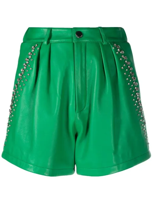 Short en cuir à ornements en cristal - Philipp Plein - Modalova