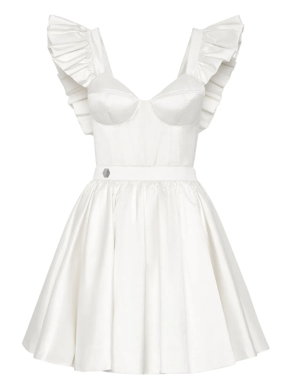 Philipp Plein ruffled mini dress | White | Image 1