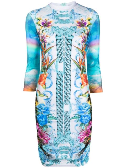 Philipp Plein Hawaii-print mini dress Women