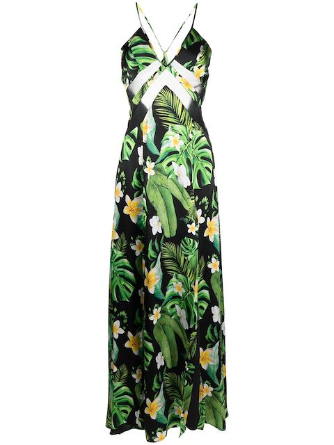 Philipp Plein Hawaii printed silk maxi dress