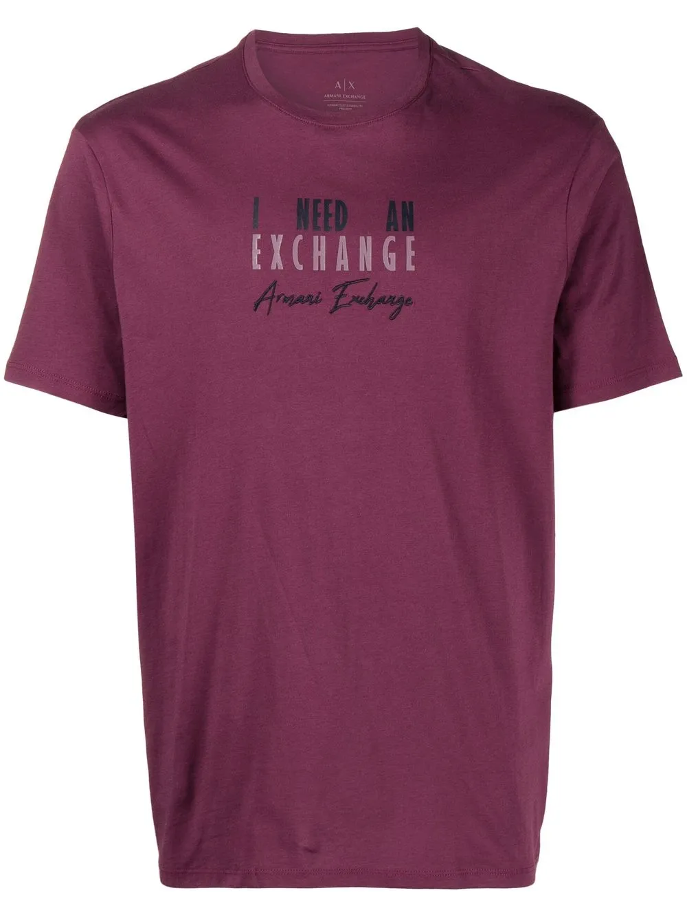 

Armani Exchange logo-print short-sleeved T-shirt - Purple