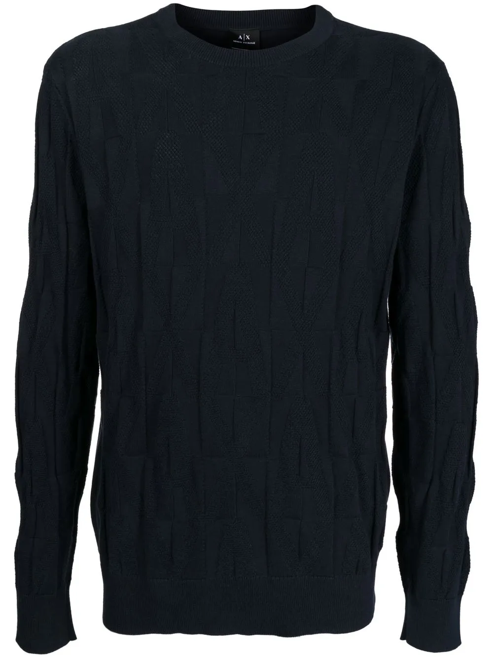 

Armani Exchange logo-jacquard knitted pullover - Blue