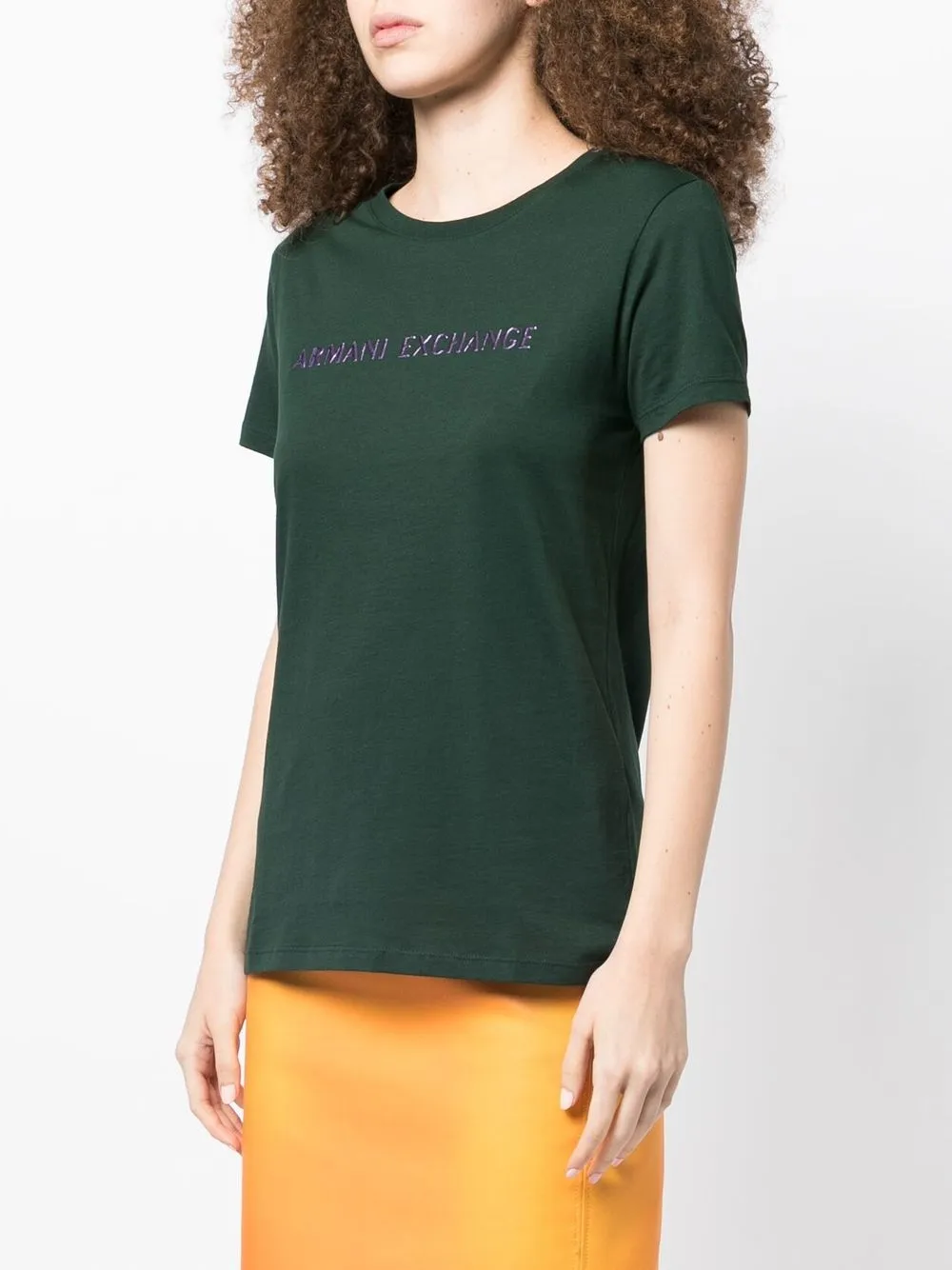 Armani Exchange logo-embossed T-shirt - Farfetch