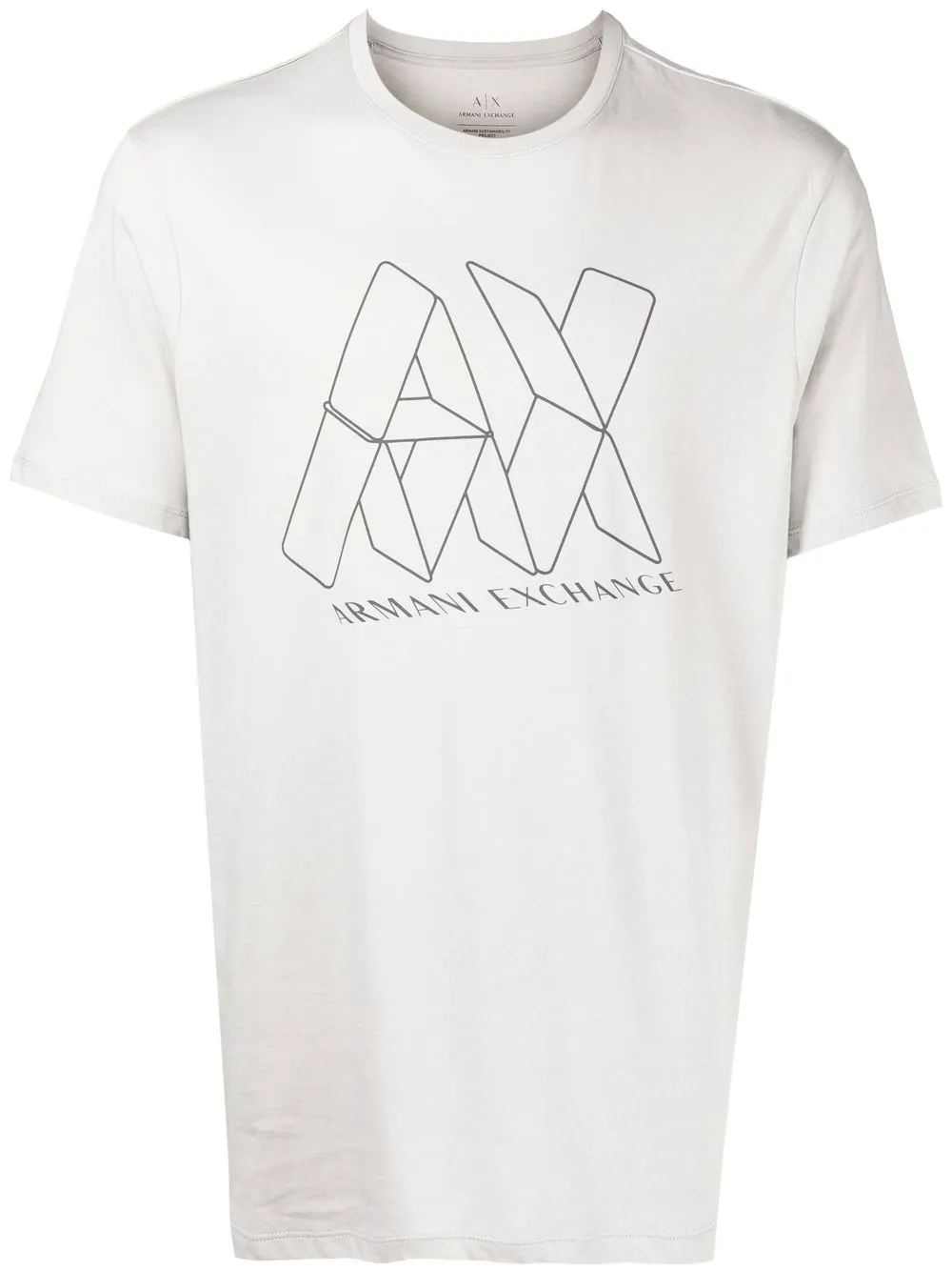 

Armani Exchange playera con logo estampado - Gris