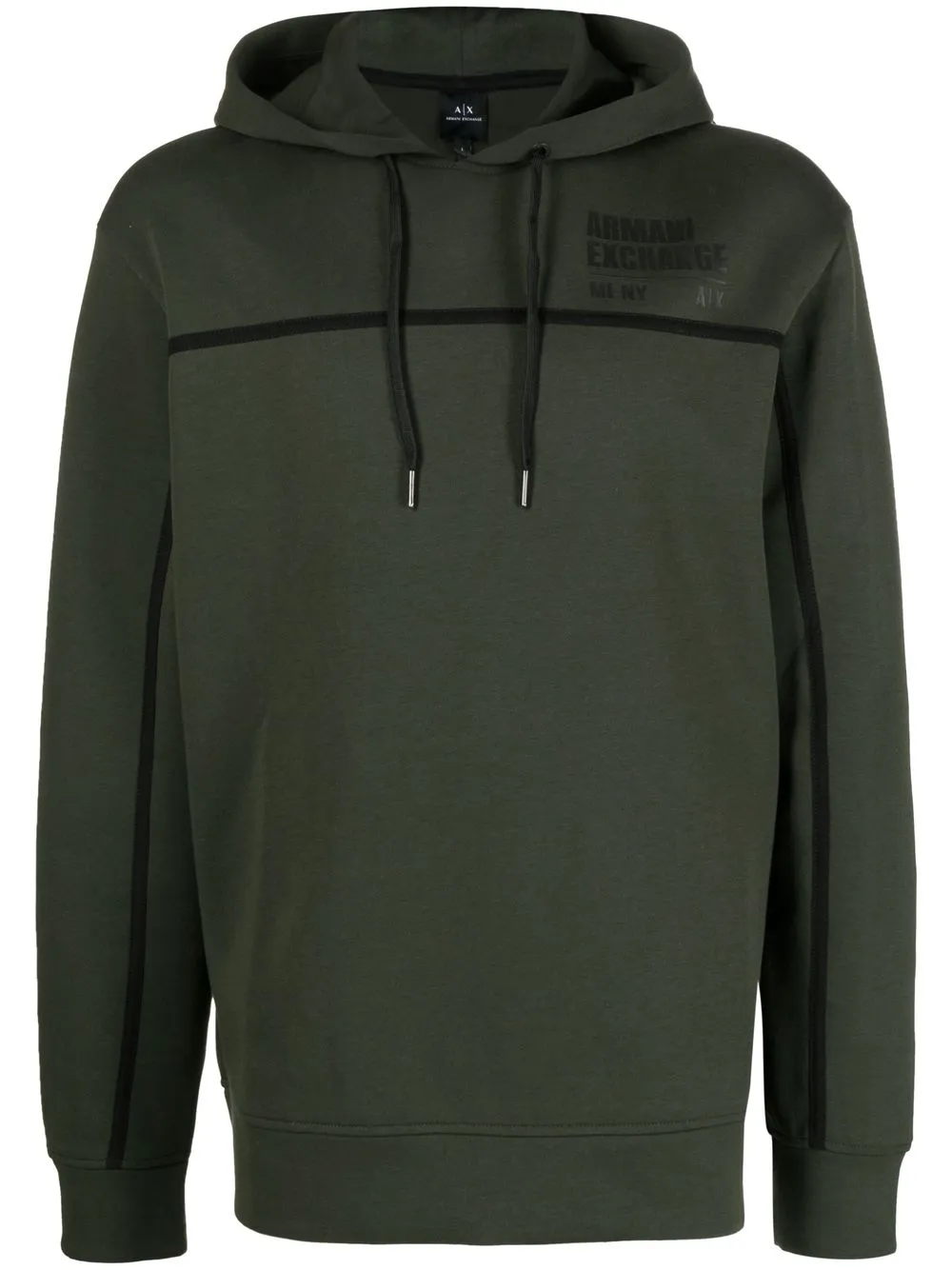 

Armani Exchange logo-print drawstring hoodie - Green