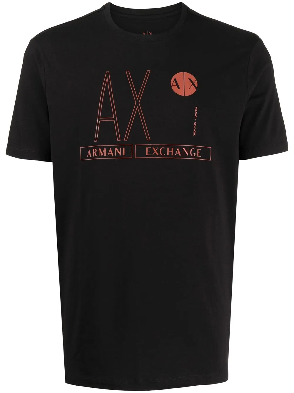 

Armani Exchange playera con logo estampado - Negro