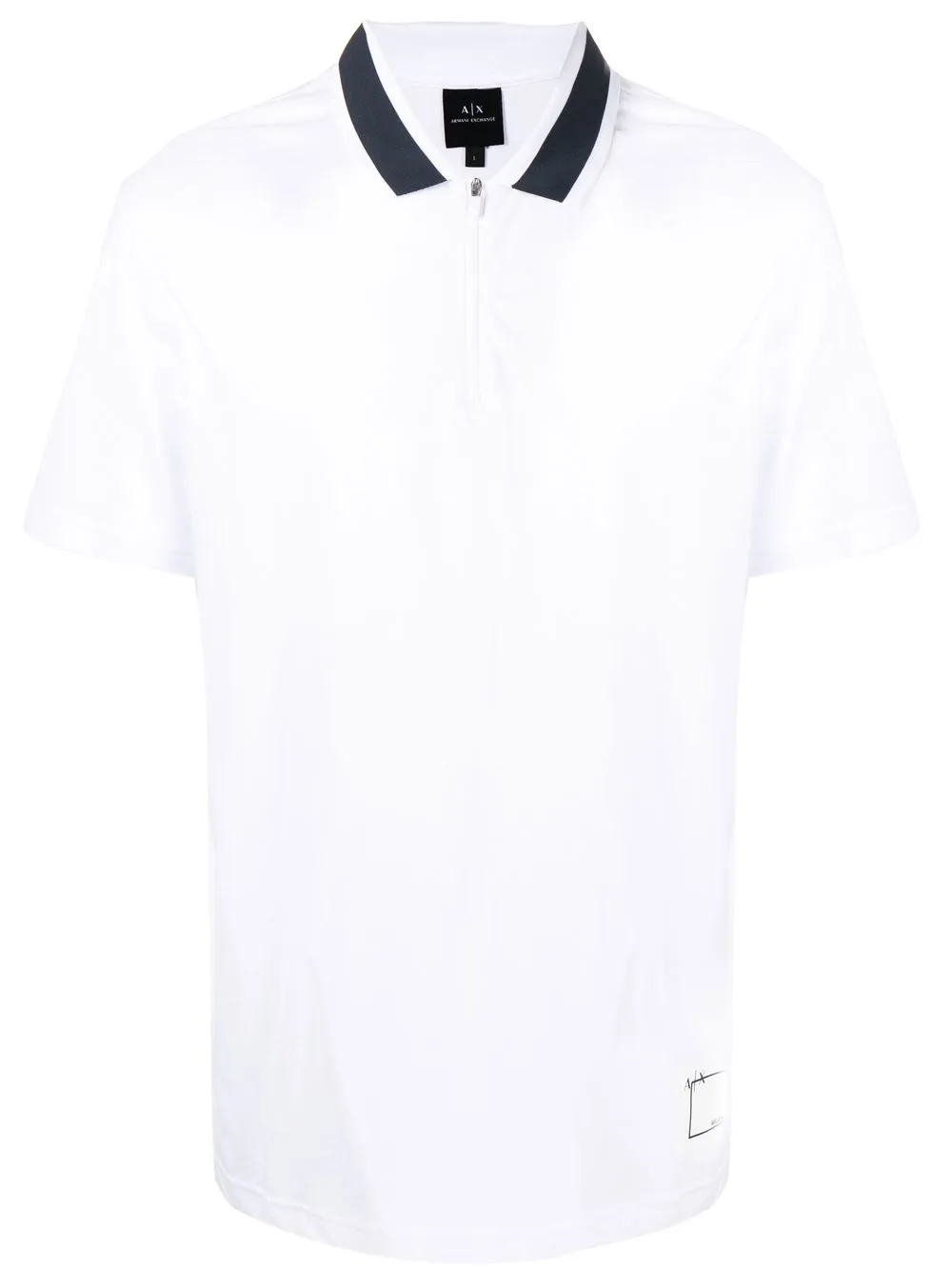 

Armani Exchange playera tipo polo manga corta - Blanco