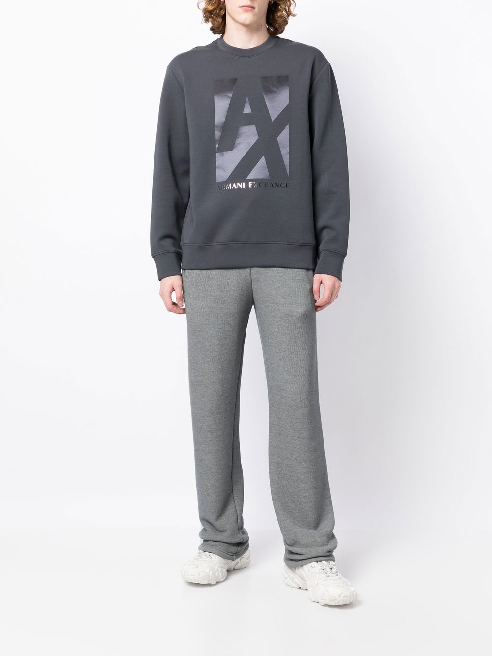 Armani Exchange Sweater met logo - Blauw