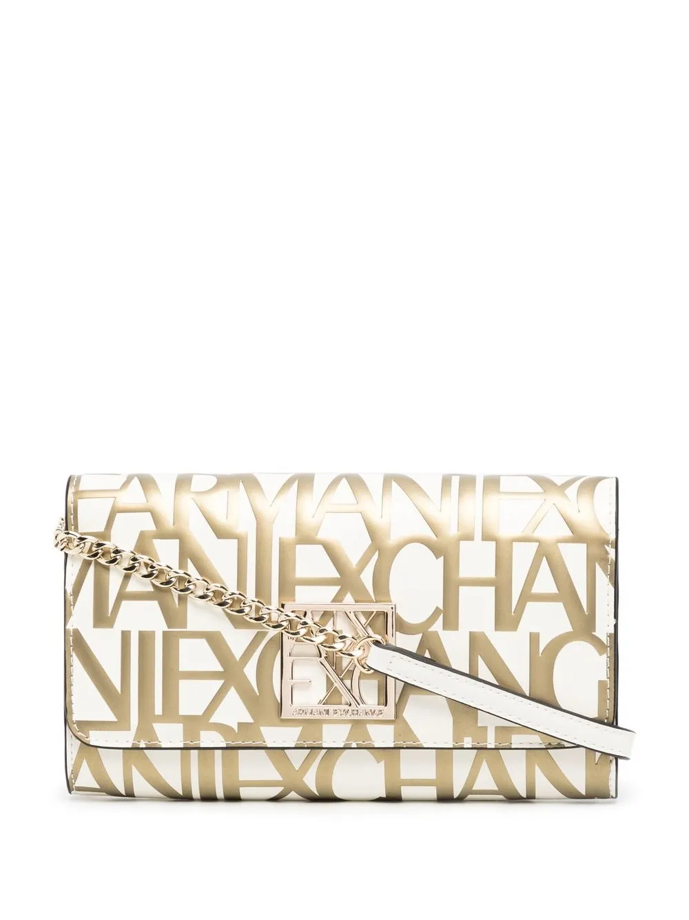 

Armani Exchange cartera con logo estampado - Dorado