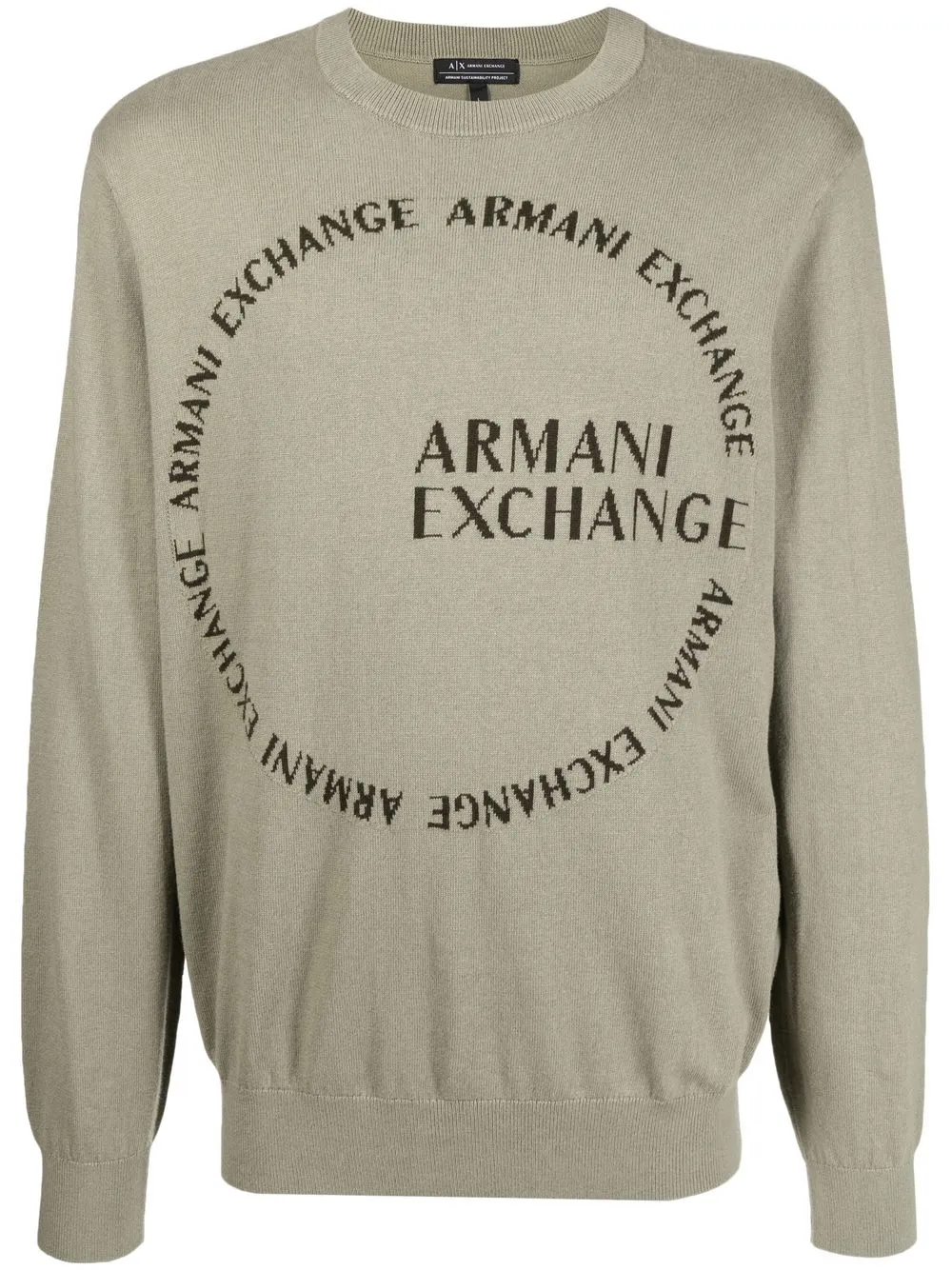 

Armani Exchange suéter tejido con monograma en intarsia - Verde
