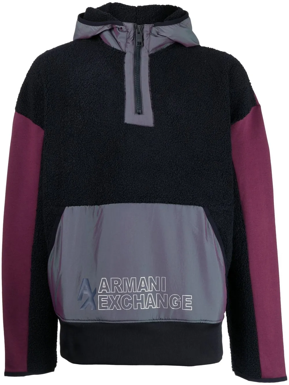 

Armani Exchange chamarra con diseño color block - Azul