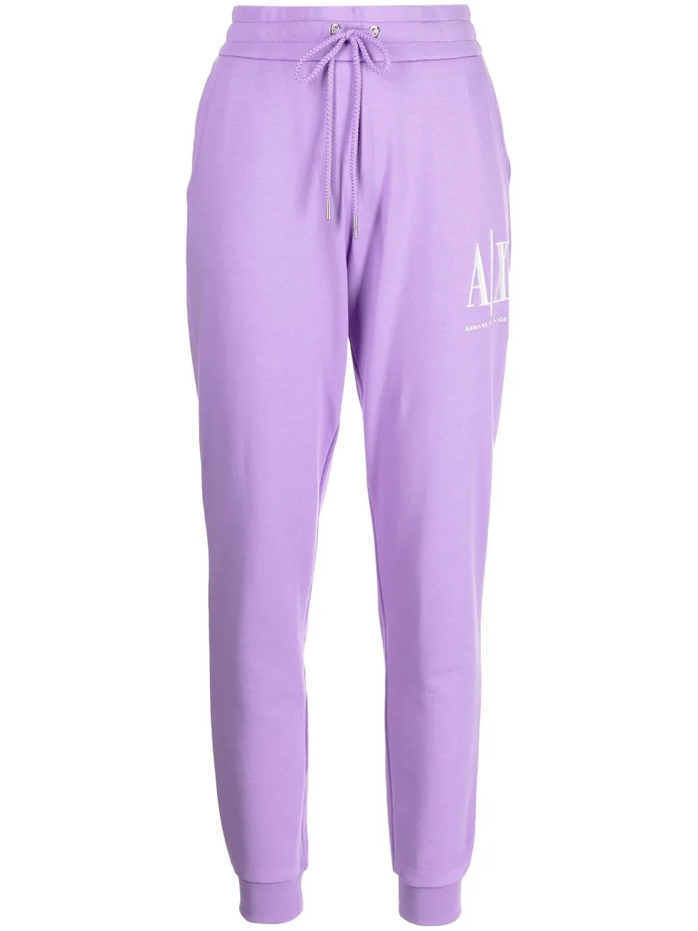 

Armani Exchange pants con logo bordado - Morado