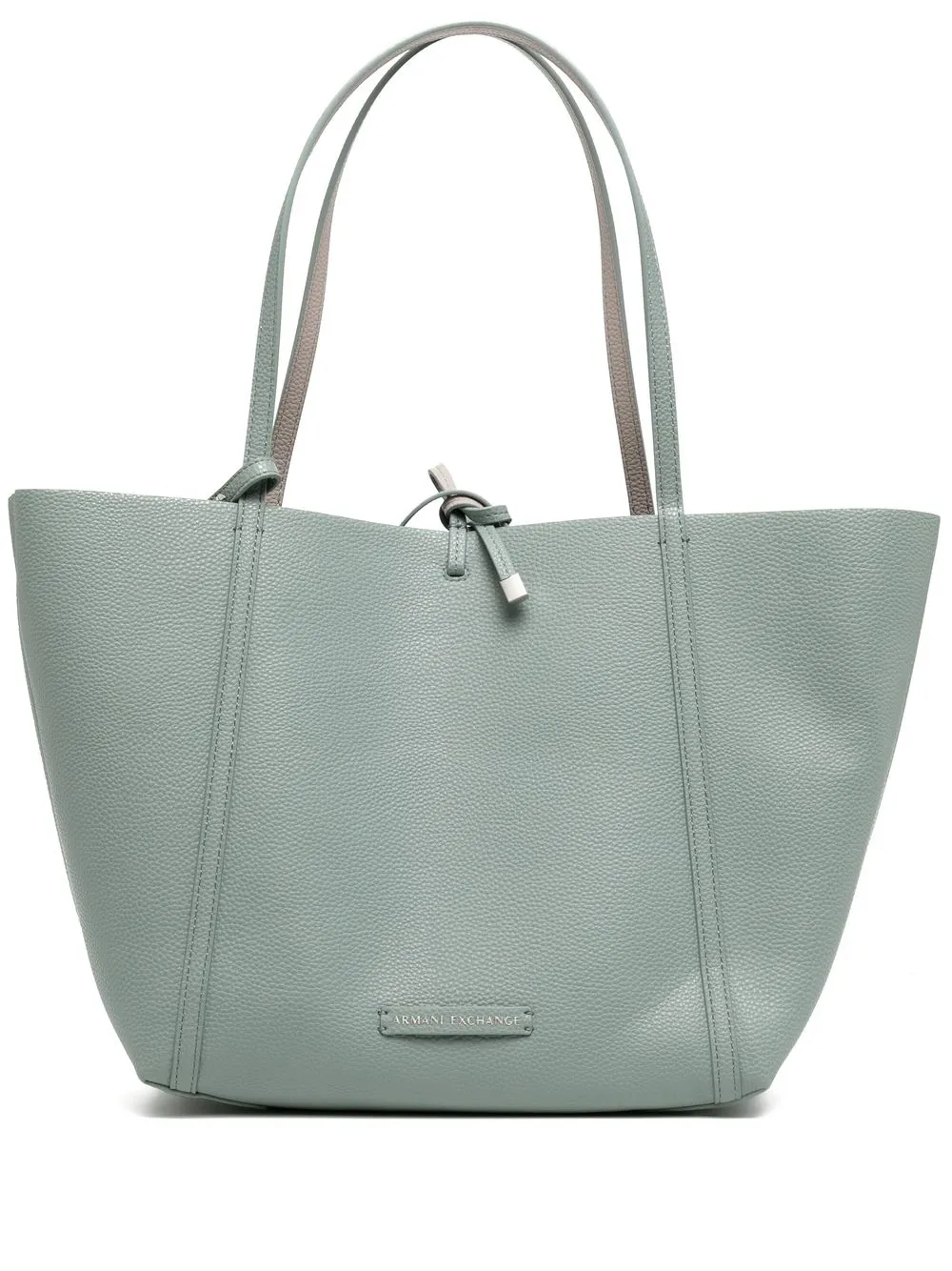 

Armani Exchange tote con placa del logo - Verde