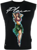 Philipp Plein Aloha logo-print tank top - Black
