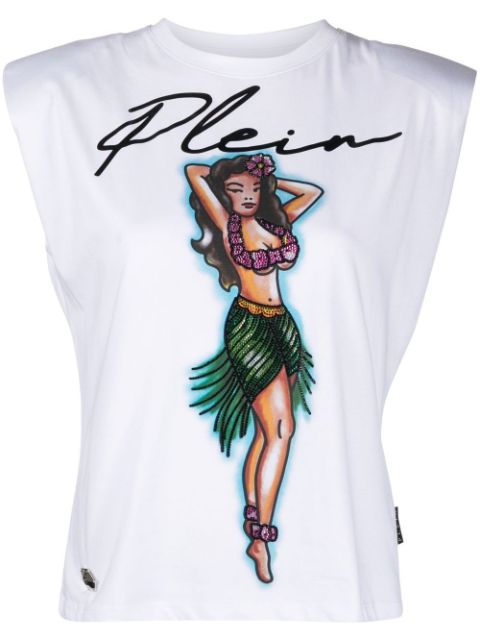 Philipp Plein Hawaii logo-print tank top Women