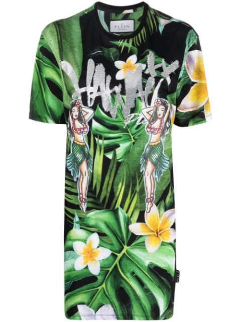 Philipp Plein Hawaii-print T-shirt Women