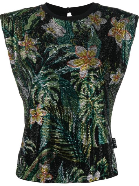 Philipp Plein floral-print tank top Women