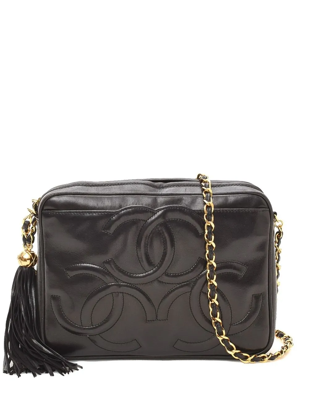 

Chanel Pre-Owned bolsa crossbody Triple CC - Negro