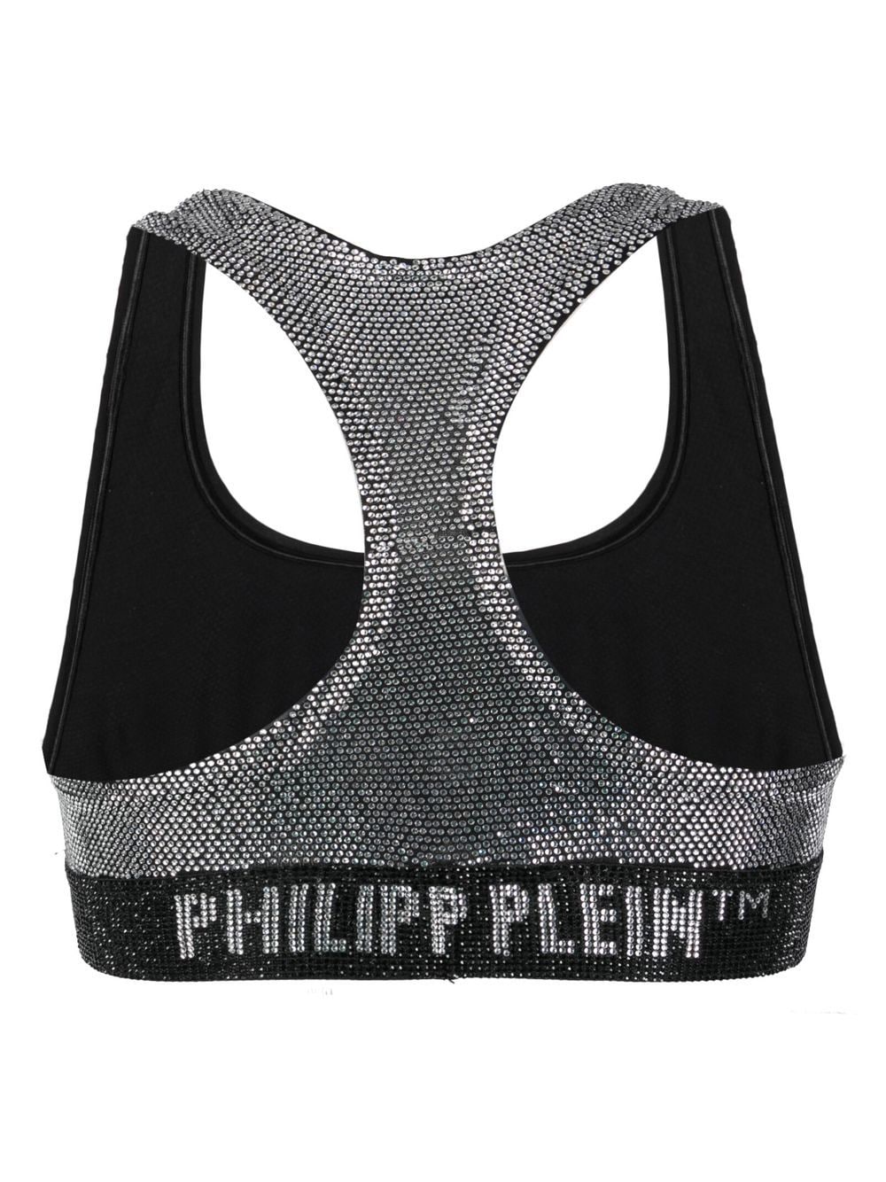 Philipp Plein Sport-bh verfraaid met kristallen - Wit