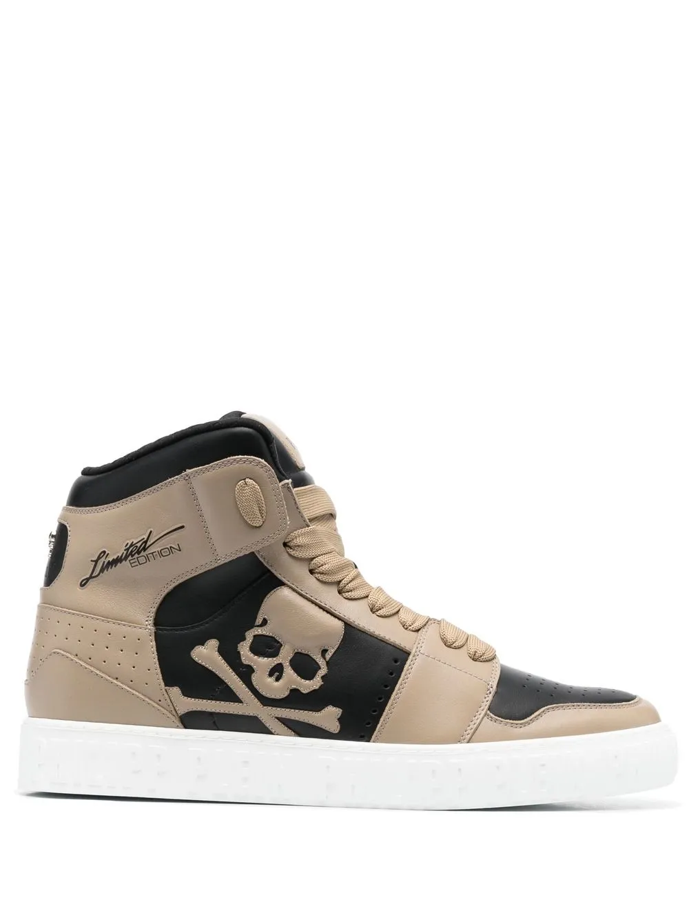 

Philipp Plein Super Street Skull Bones hi-top sneakers - Brown