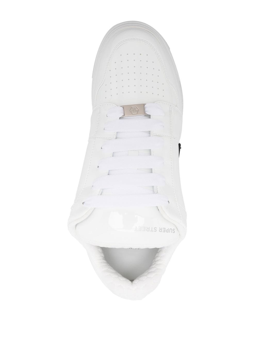 Shop Philipp Plein Super Street Low-top Sneakers In White