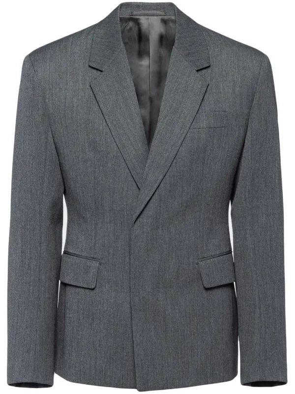 Prada single-breasted Virgin Wool Blazer - Farfetch