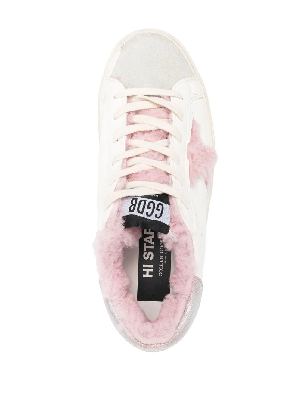 Pink shearling hot sale golden goose