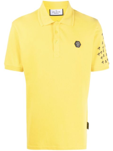 Philipp Plein Skull and Bones cotton polo shirt Men