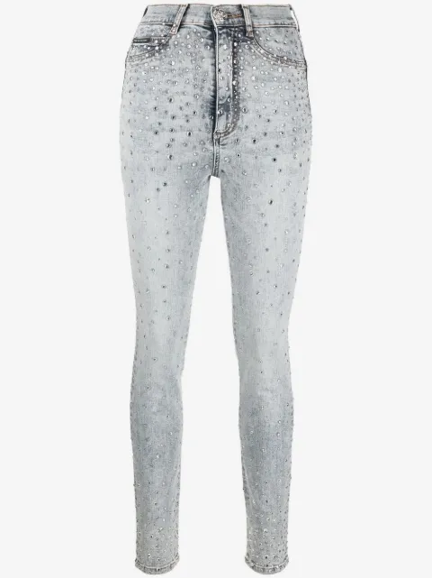 Philipp Plein Calça jeans skinny com strass