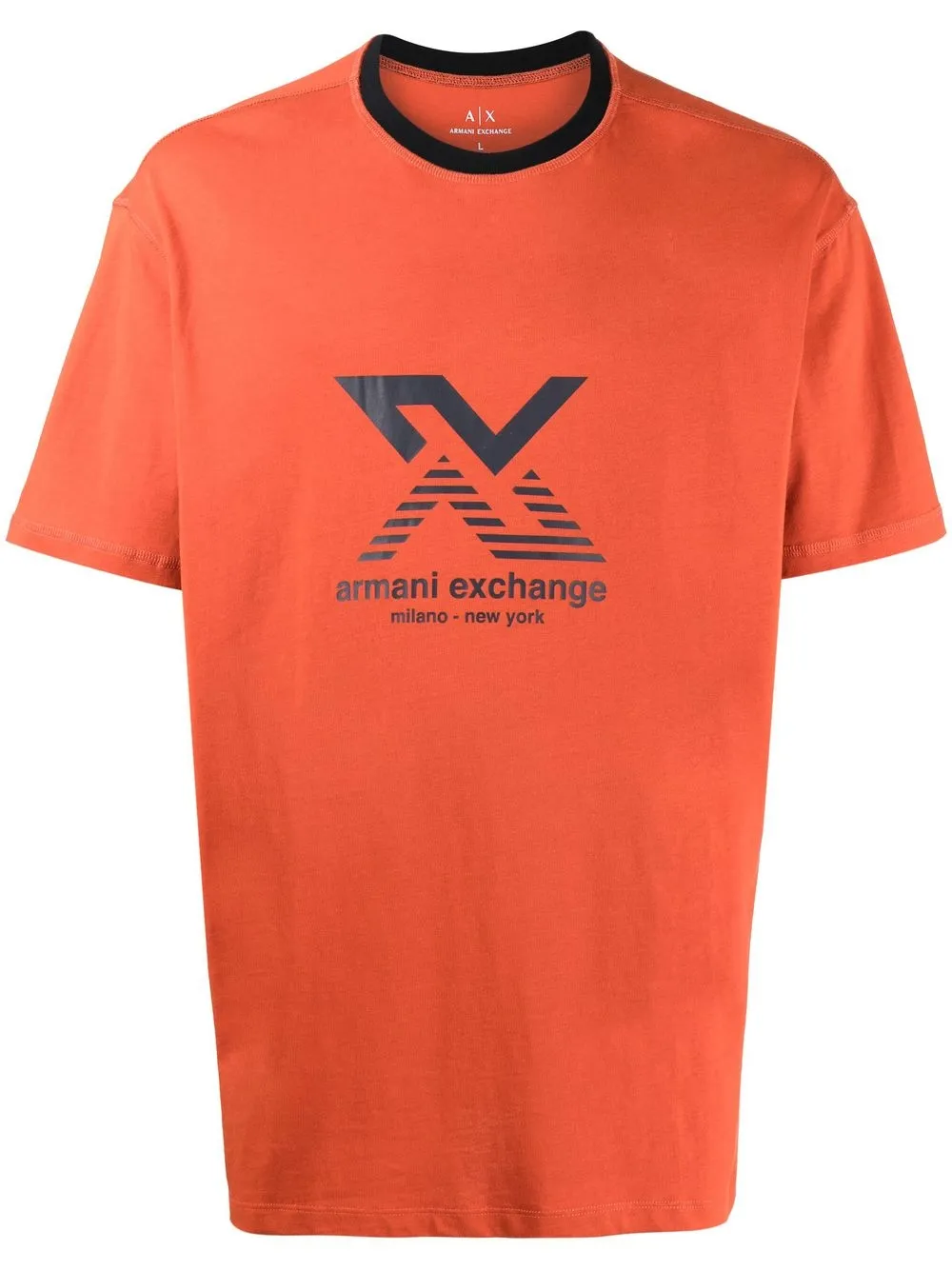 

Armani Exchange playera con logo estampado - Naranja