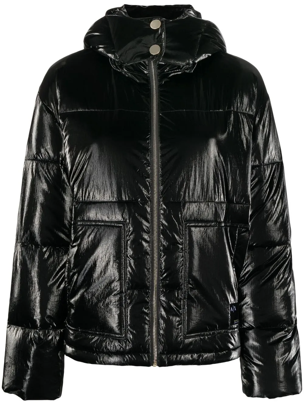 

Armani Exchange high-shine padded jacket - 1200 BLACK