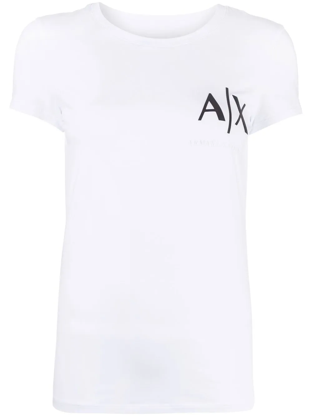 

Armani Exchange playera manga corta con logo estampado - Blanco