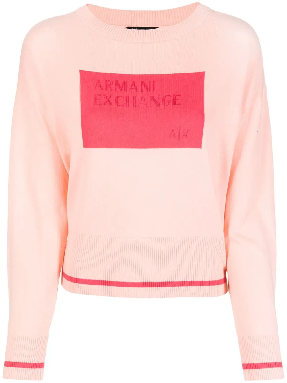 

Armani Exchange suéter con parche del logo - Rosado