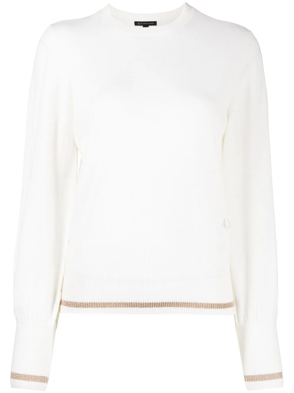 

Armani Exchange logo-embossed jumper - White