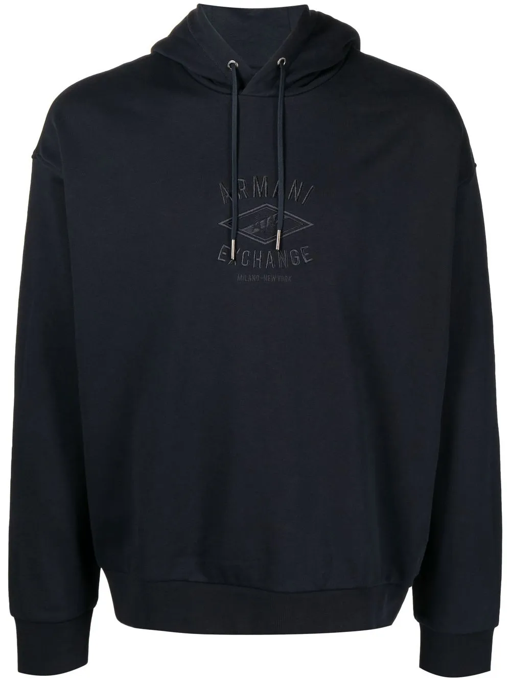 

Armani Exchange hoodie con logo bordado - Azul